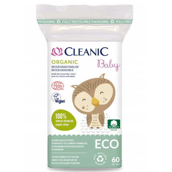 Cleanic Pamučni jastučići za bebe 60kom