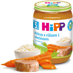 Hipp Mrkva s rizom i teletinom 190g