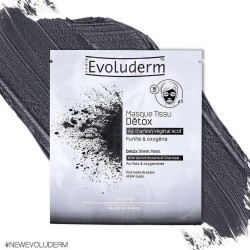Evoluderm - Detoks maska ​​za tkivo s aktivnim botaničkim ugljem 19ml