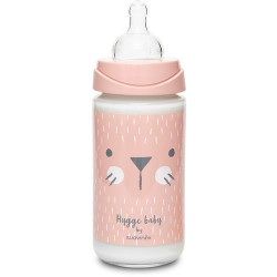 SUA fla staklena whiskers pink 240ml
